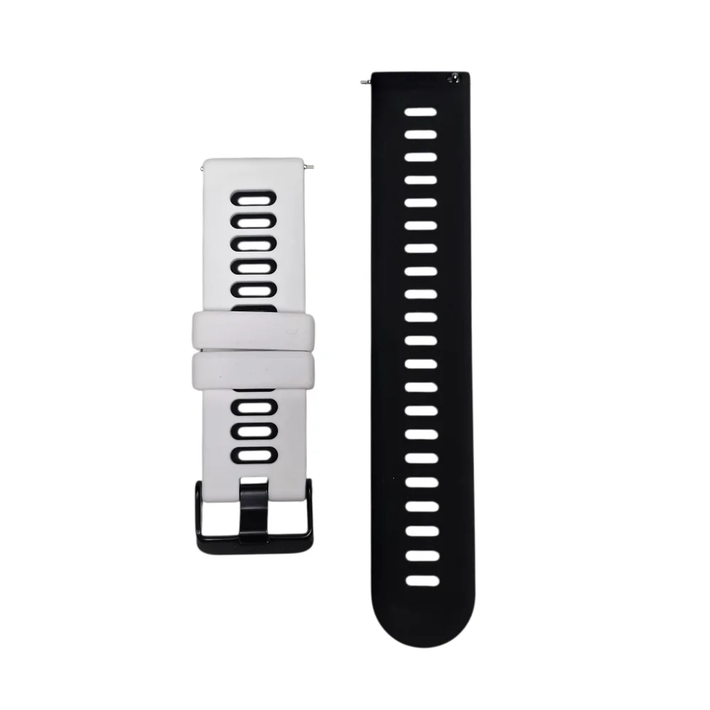 Samsung Smartwatch Band Black White Silicone 22mm Compatible Watch Accessories